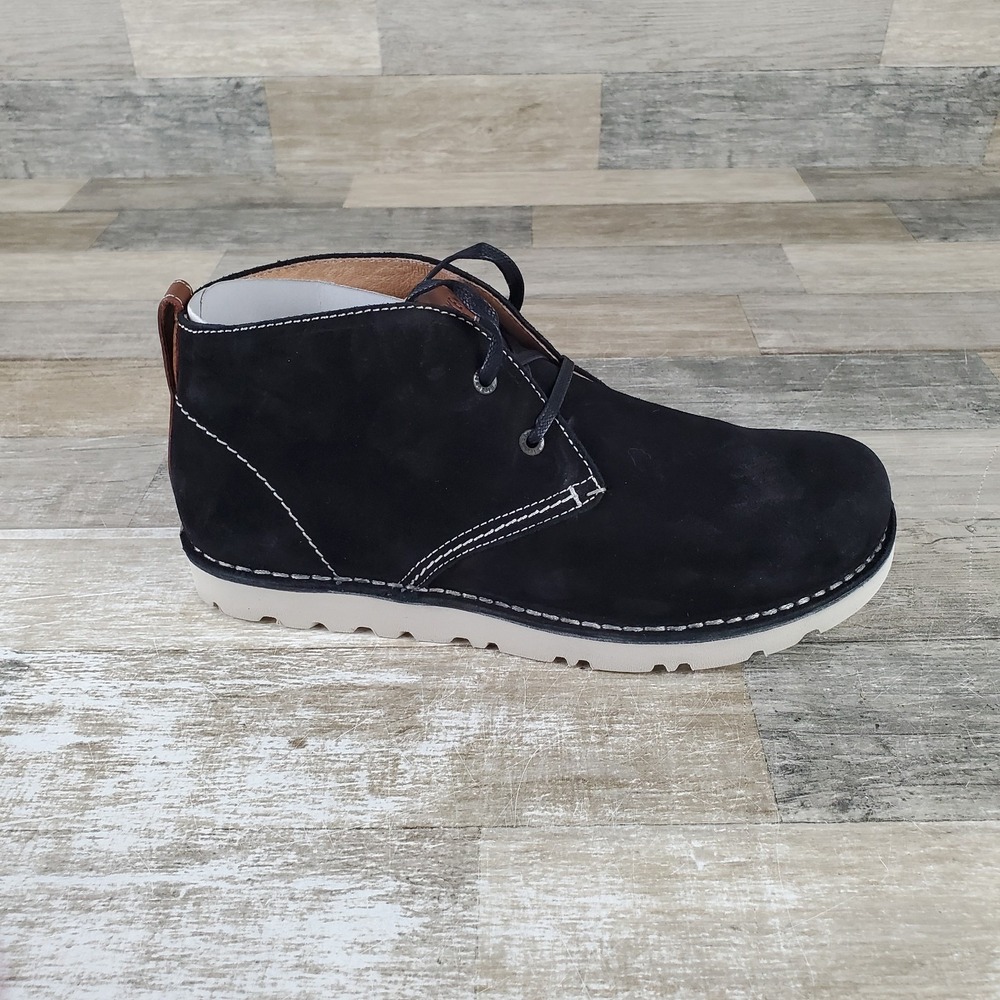 Birkenstock Harris Mens Casual Shoes Sz 10 Black Suede Lace Up Mid Top Round Toe